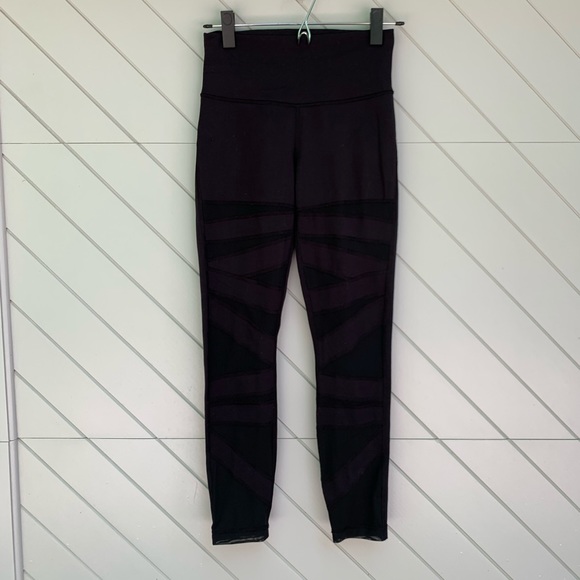 Lululemon Black High Times Tech Mesh Leggings - Picture 4 of 7